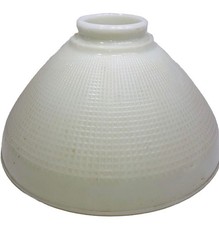 Antique VTG  White Milk Glass Cased Shade Torchiere Floor Lamp Waffle SEE PIC.