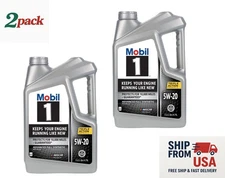 [2 Pack] - Mobil 1 120763 Advanced Full Synthetic Motor Oil 5W-20, 5 Quart