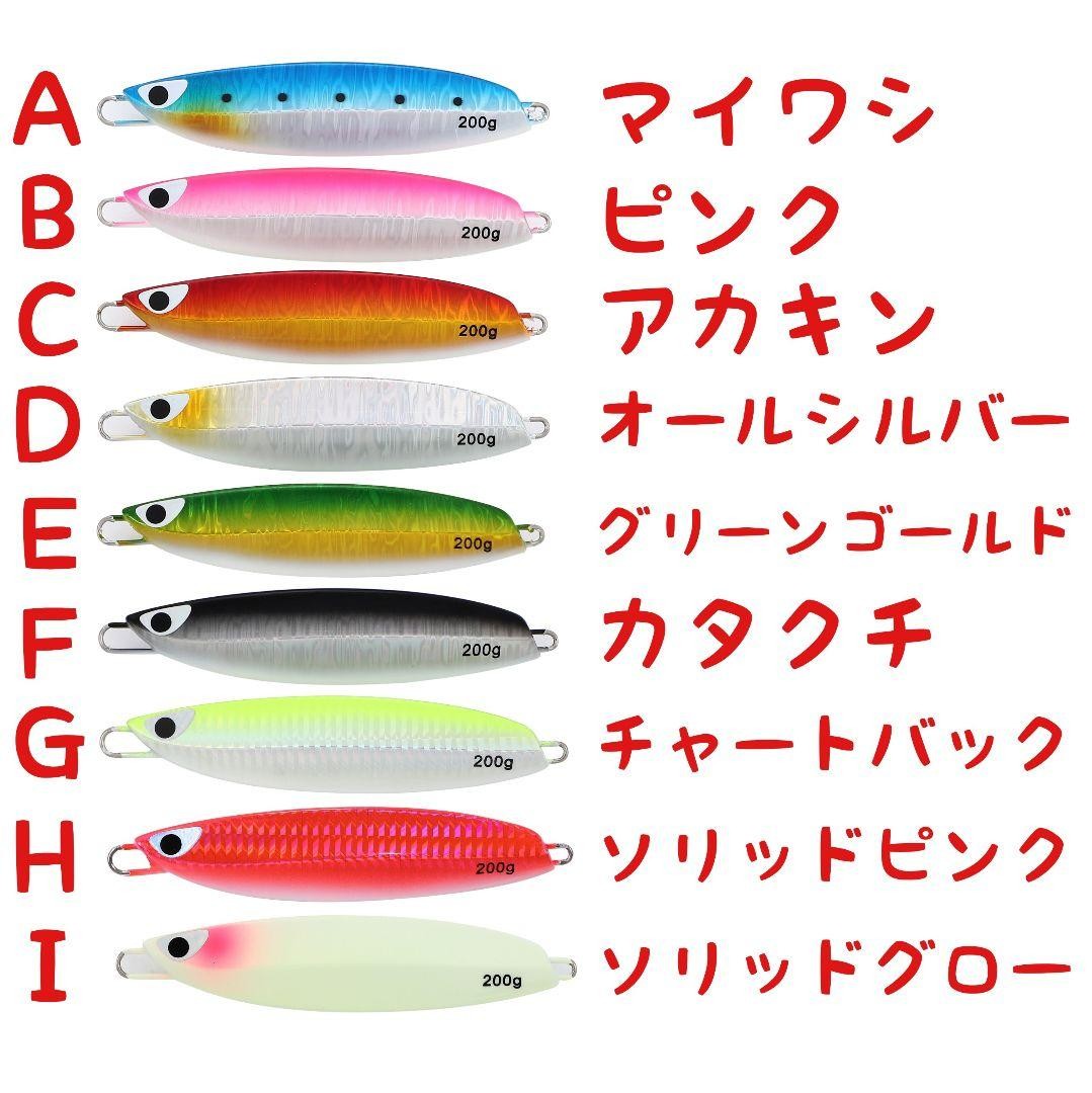 Ruaa Taro Metal Jig Set 180g, 6pcs, High Specific Gravity, Fishing Lure - Image 17