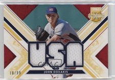 2019 Elite Extra Edition USA National Team Materials Gold 10/99 John Doxakis g0d