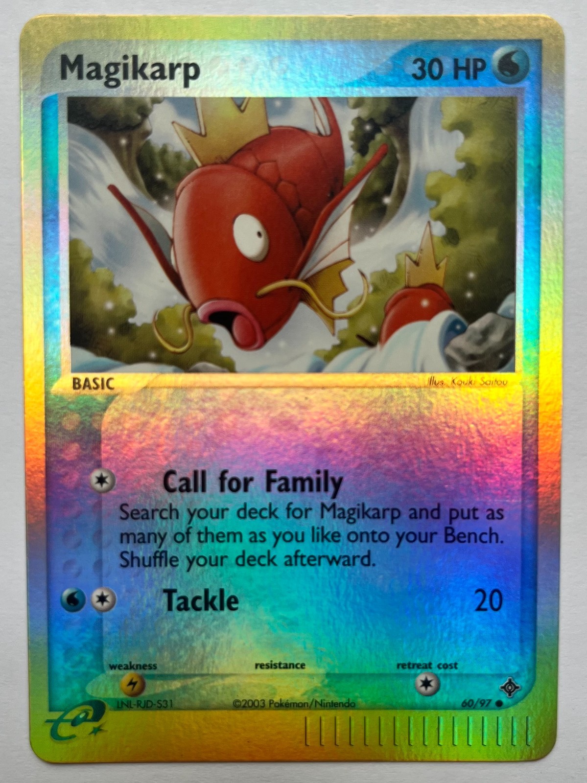 Pokemon TCG Magikarp NM 60/97 Reverse Holo EX Dragon Vintage Pokemon Card