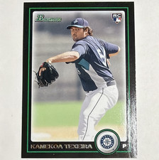 2010 Bowman Kanekoa Texeira Rookie Card #193 Seattle Mariners. rookie card picture