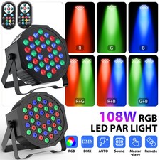 2X 36 LED dj Lights DMX RGB PAR Light Stage Lights Beam Party Lighting Concert