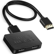 HDMI Splitter Video Distributor Amplifier Dual Display For Laptop 1 in 2 Out