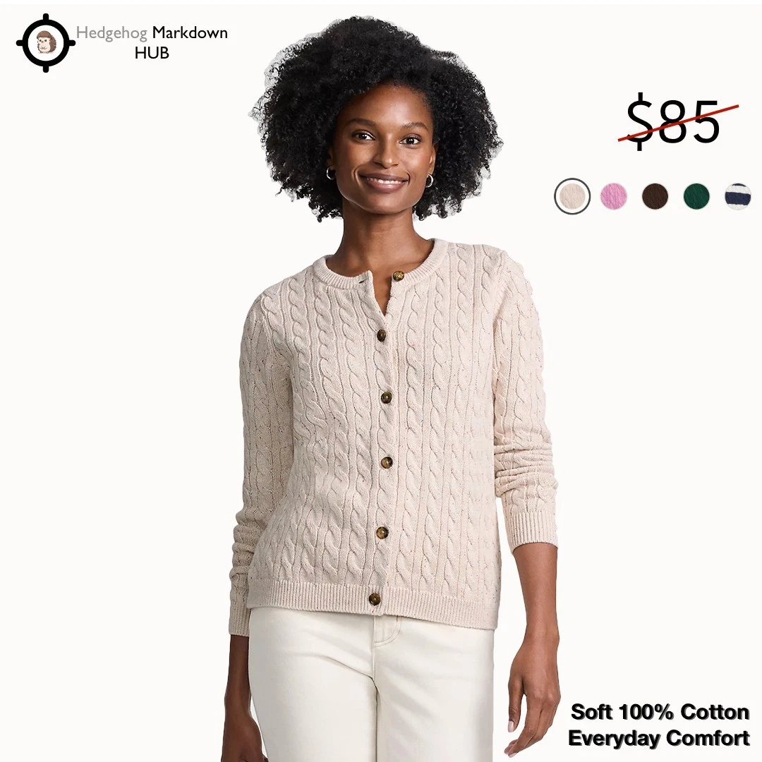 トップス HOLIDAY GABLE KNIT CARDIGAN Cable-Knit Cardigan Sweaters for Women for sale - eBay