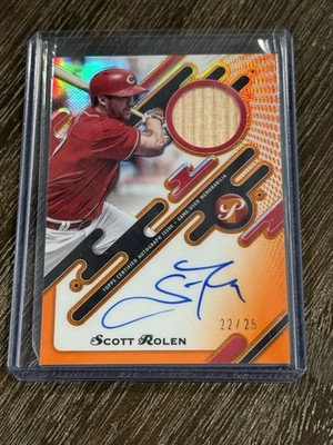 2025 Topps Pristine Pieces Autograph Relics Scott Rolen #PPAR-SR (AU, MEM) /25