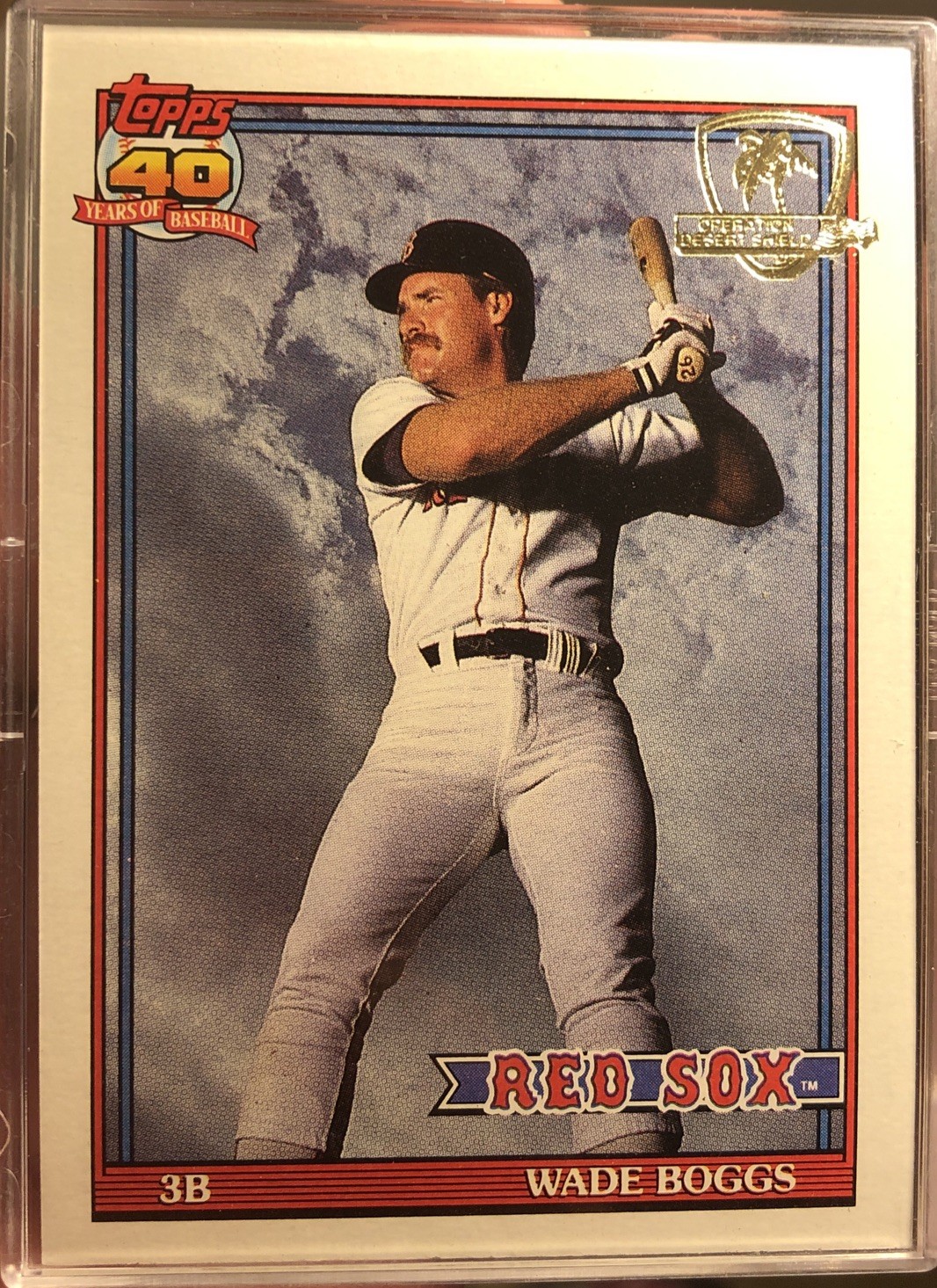 1991 Topps WADE BOGGS  Operation Desert Shield Card #450 NM-MT