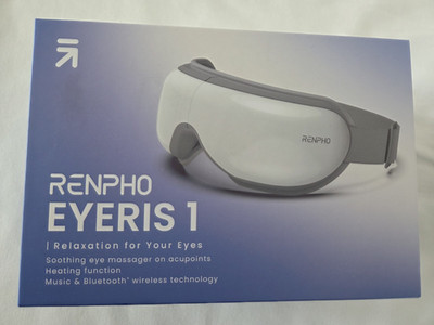 RENPHO Eyeris 1 Eye Massager Black Heated Compression Tested Working in Box