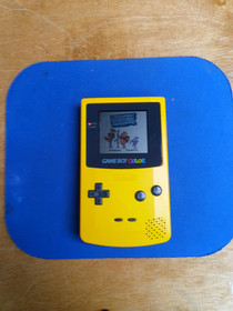 Nintendo Game Boy Color Yellow CGB-001 Tested Working + 2x New Screen Lenses OEM