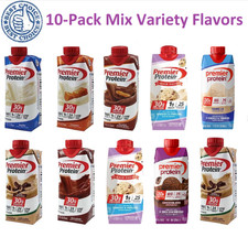 Premier Protein Shake Sampler Variety Mixed Assorted Flavors 10-Pack
