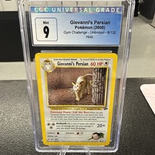 2000 Giovanni's Persian 8/132 Gym Challenge Holo Pokemon Card Graded 9 on eBay