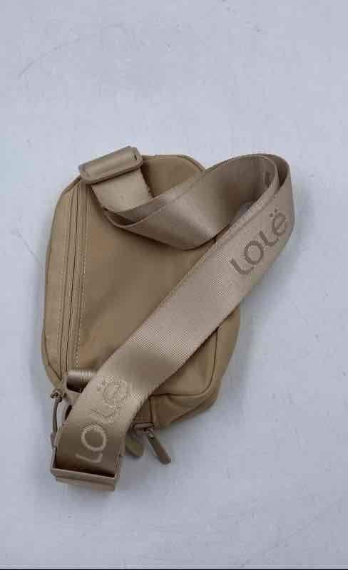 Lole Womens Tan Adjustable Strap Zipper Inner Pockets Waist Belt Bag