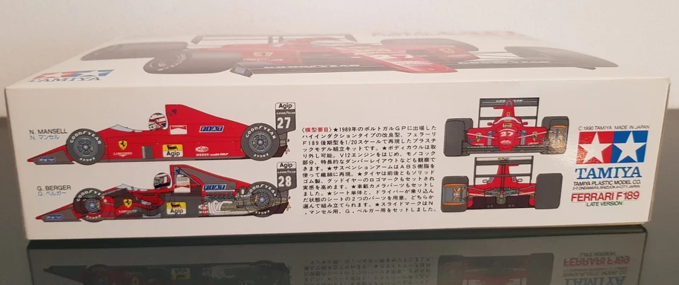 TAMIYA FERRARI F 189 GP Portuguese " Mansell / Berger " 1:20 # 20024 NEU 1990 - Bild 3 von 4