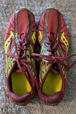 Saucony XT 600 Shay Xc2 Women's Running Shoes Spikes Size US 7 Plum- Citron 
