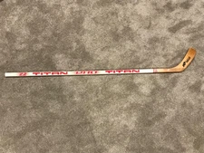 Vintage MIKE BOSSY #22 Titan Pro 22  Wooden Hockey Stick WHITE and RED