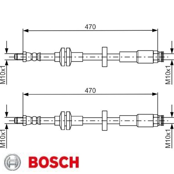 2X Bremsschlauch Bosch 1987481672 2 BremsschläUche Rechts Links Vorne-image