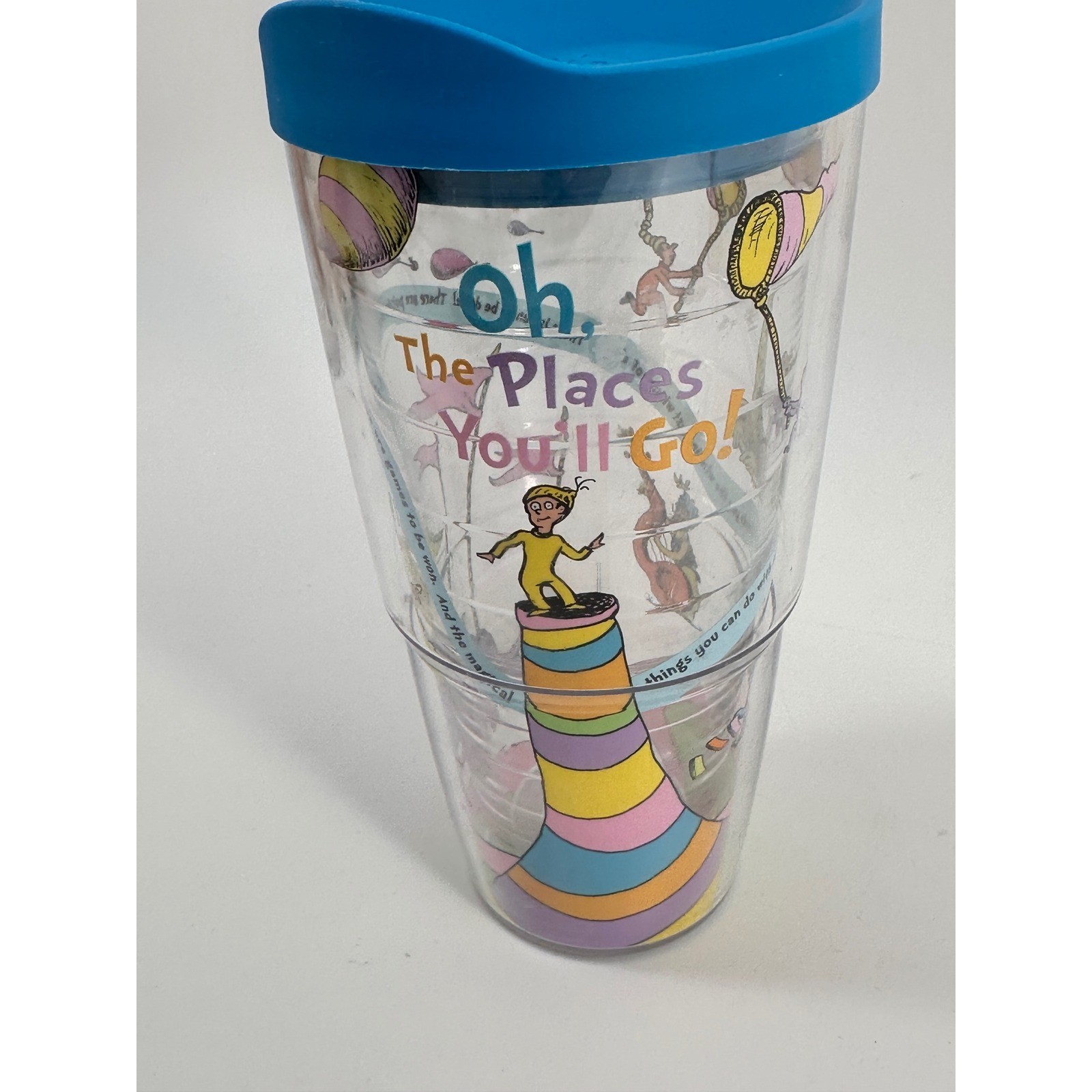 Dr Seuss Oh The Places You'll Go Tervis Tumbler with Blue Li