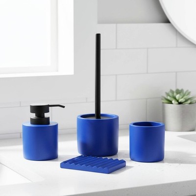 Concrete Cement Bathroom Accessories, 4-Piece Set