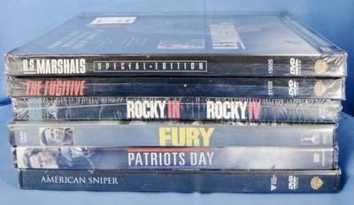 Sealed Rocky III IV Double Feature Fury Sniper Patriots Day Fugitive DVD