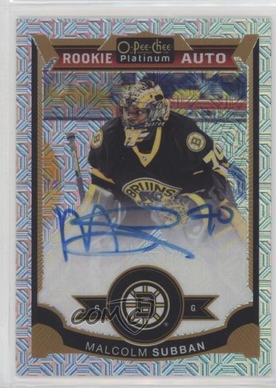 2015 O-Pee-Chee Platinum Traxx 105/125 Malcolm Subban #161 Rookie Auto RC 06rp