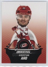 2024-25 Credentials Arena Giveaways Bobbleheads Blue Back /25 Sebastian Aho 0nr3