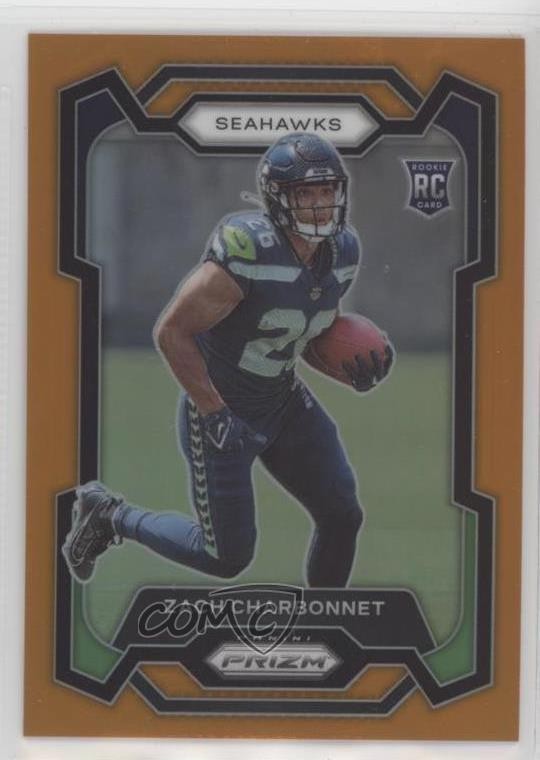 2023 Panini Prizm Rookies Orange Prizm 60/249 Zach Charbonnet #392 01uy