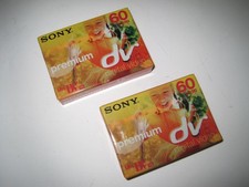 2 Sony Premium Mini Digital Video Cassette - 60 Minute - DVM60PR3 - New &Sealed