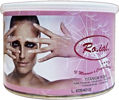 ROIAL Cere Depilatorie Titanio Rosa Set 2 Vasi 400 ml Warme Haarentfernung