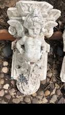 Antique Corbels. Unusual Angel Figurative  design in plaster. 