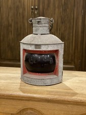 Antik Schiffslampe original Ouvrard & Villars rot 39cm, Frankreich