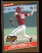 1986 Donruss Highlights #29 Todd Worrell Baseball Card 0501G