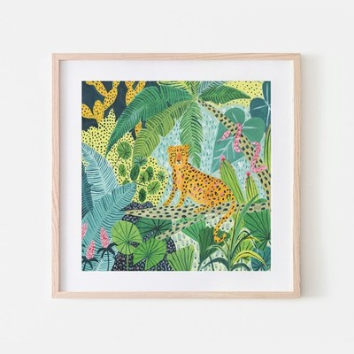 1_Leopardenmuster - Botanischer Druck - Dschungel - Safari - Kinderzimmer Wandbild - Botanik
