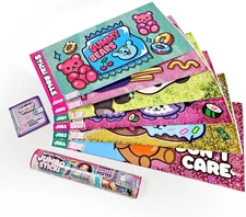 Sticki Rolls Jumbo Stickies – 6-Pack Capsule | 72 Giant Re-Stickable Foil Sticke