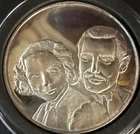 TONED RARE 1oz Clark Gable & Carol Lombard .999 Silver LIMITED EDITION