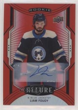 2020-21 Upper Deck Allure Rookie SP Red Rainbow Auto Liam Foudy #106 Auto l5j