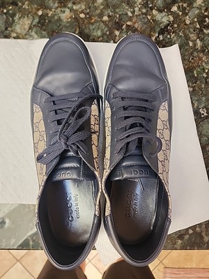 Gucci GG Supreme Leather 433716 A9LN0 4069 Mens US SIZE 15 WORN | eBay