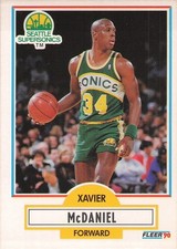 1990-91 Fleer -  Xavier McDaniel #179 EX-NM