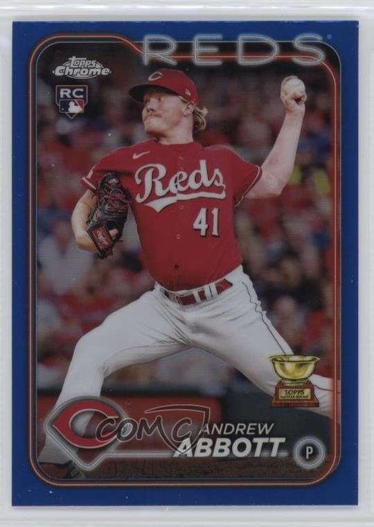 2024 Topps Chrome Blue Refractor /150 Andrew Abbott #154 0pe0