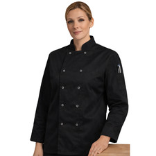 Black Chefs Jacket Unisex Long and Short Sleeve Professional Kitchen Uniform