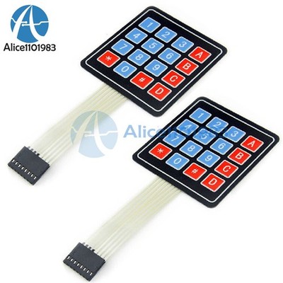 2PCS 4 x 4   Array 16 Key Membrane Switch Keypad Keyboard for   AVR *kk