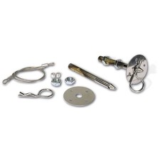 Moroso Hood Pin 39020; Heavy Duty Chrome Steel Hairpin, 1/2 x 5 in. w/Lanyard