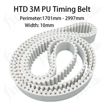Zahnriemen HTD-Profil 3M Breite 10mm Geschlossener Polyurethan Riemen Stahlkern