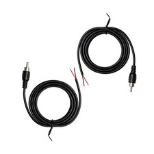 2Pcs 3.4ft RCA Male Plug to Bare Wire Audio Speaker Subwoofer HDTV Cable Cord