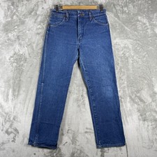 Vintage 70s Wrangler 13MWZ Jeans Men 31x29 Fit 30x29 Made in USA Dark Cowboy Cut