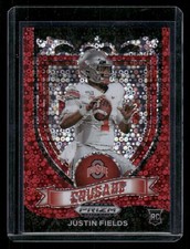 2021 Panini Prizm Draft Picks Collegiate #163 Justin Fields Red Circles