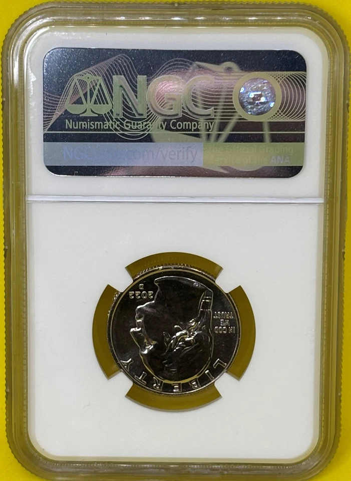2022 D Maya Angelou Quarter 25c NGC MS68 PL American Women Series - Image 4 of 4