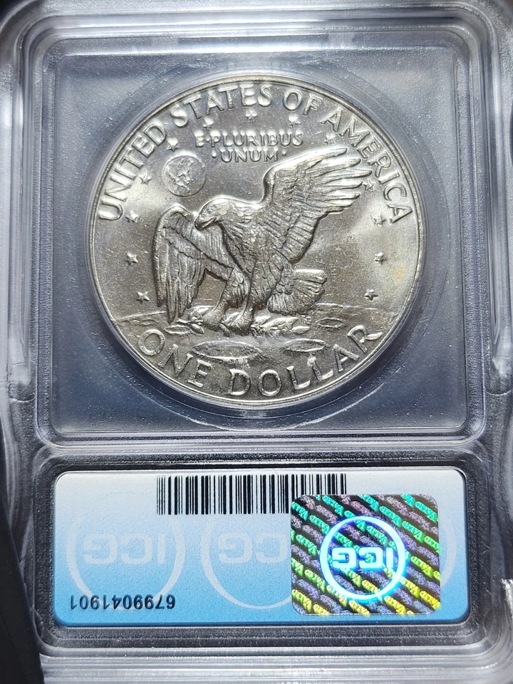 1977-D Eisenhower $1 MS66+ ICG Graded Slab Collectible Dollar - Image 2 of 4