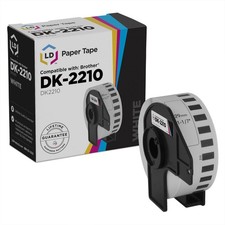 LD Continuous Label Replaces Brother DK-2210 - 1.1 in x 100 ft White, 1 Roll