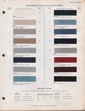 Du Pont Duco Paint Chip Pages: 1963 Cadillac