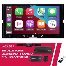 Alpine ILX-W670-S 7" Receiver with SiriusXM Tuner, License Plate Camera and Amp
